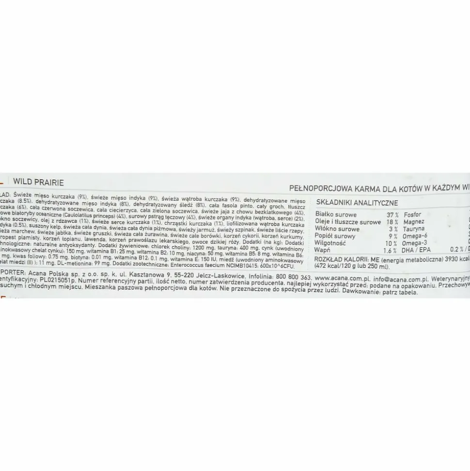 ACANA - Aliments pour chat acana cat tf regionals wild prairie poulet dinde 4,5 kg