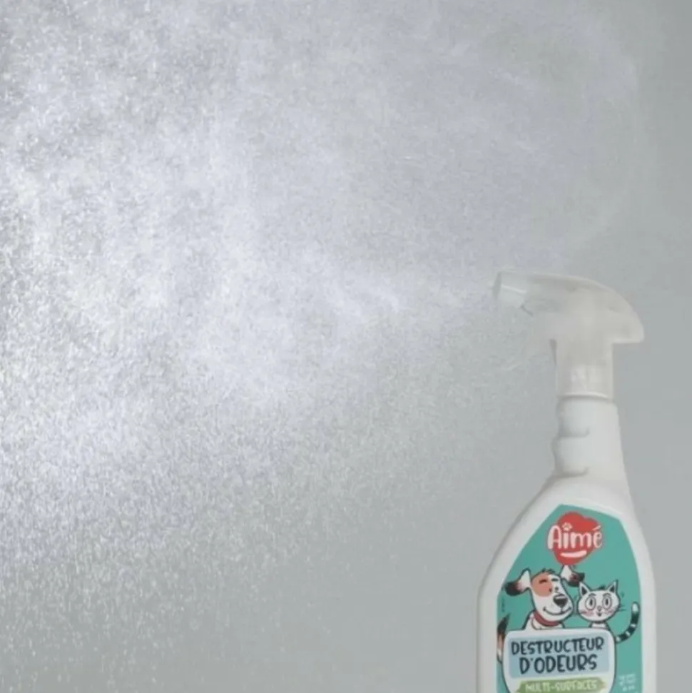AIMÉ - Spray anti-odeurs animaux - aimé - sdestruct'odeur pour chat ou rongeur - 500 ml - parfum muguet
