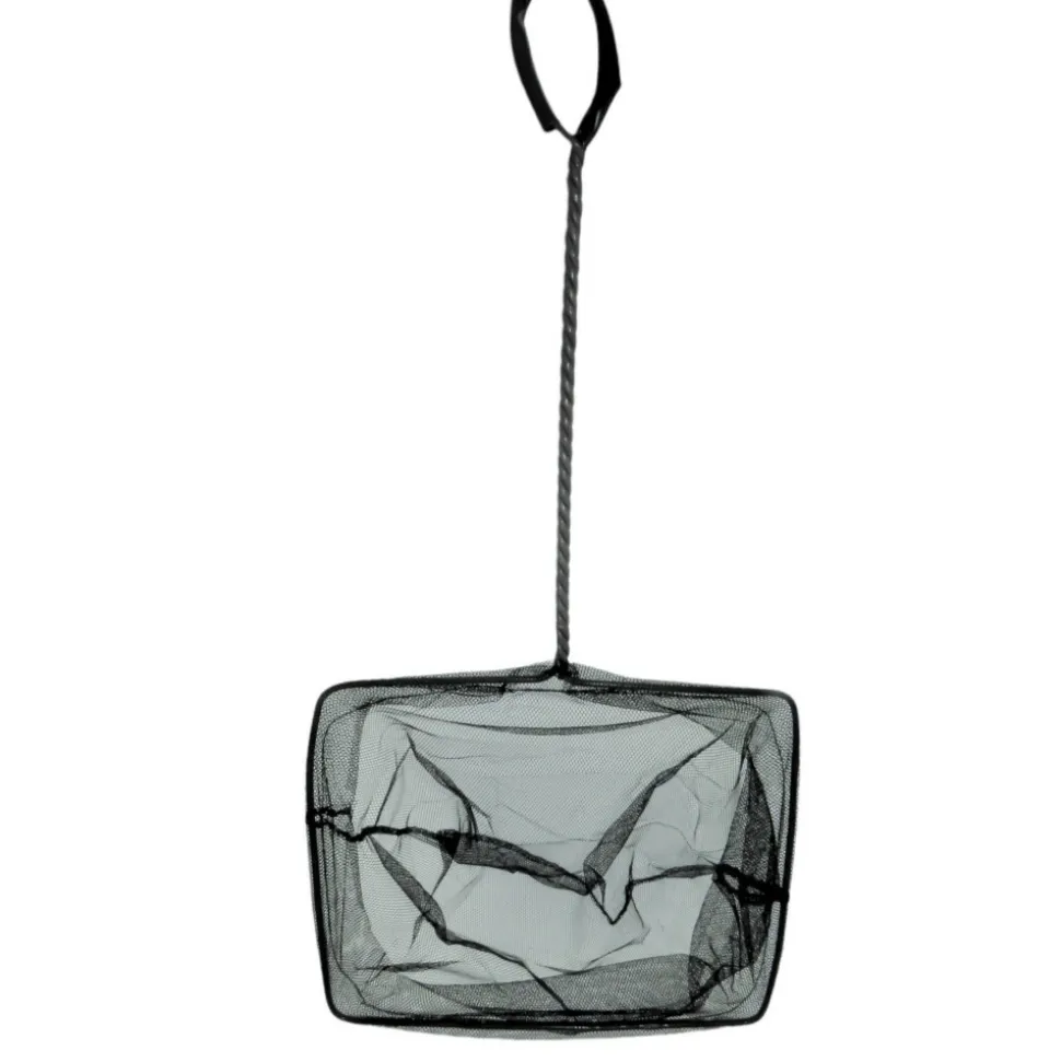 ANIMALLPARADISE - Epuisette filet noir, maille moyenne, 25 cm x 22 x 55 cm, aquarium