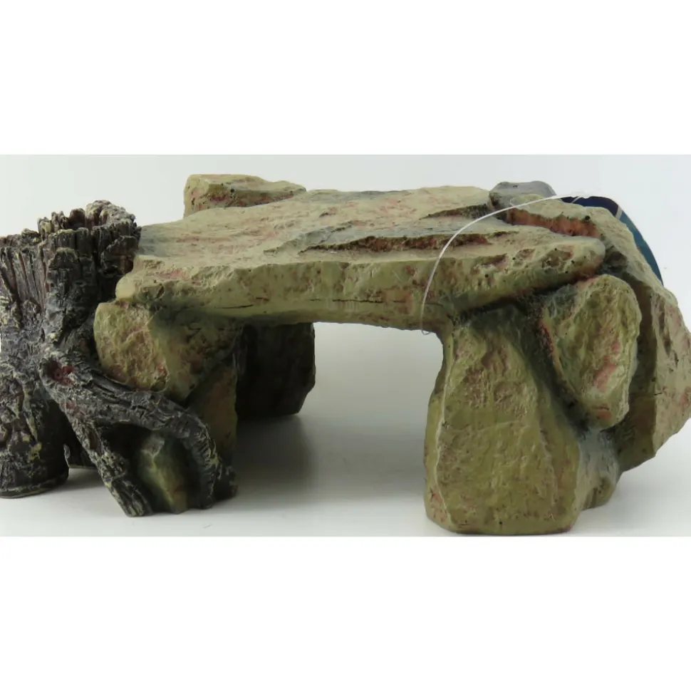 ANIMALLPARADISE - Plateau de roche avec souche 25 cm, aquarium