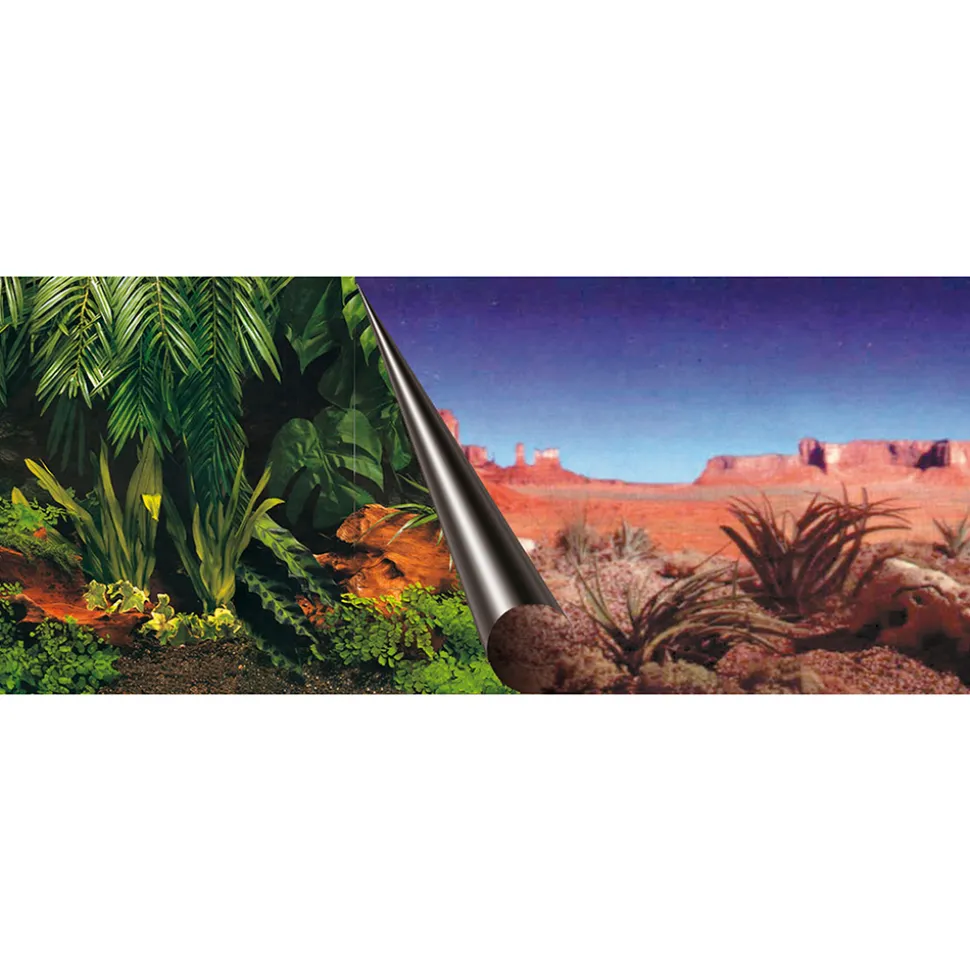 AQUA DELLA - Poster fond d'aquarium Jungle & Dessert 80x40cm