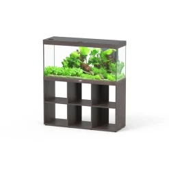 AQUATLANTIS - Aquarium avec meuble LED Splendid 120 chêne brun – 120x40x61cm, 294L