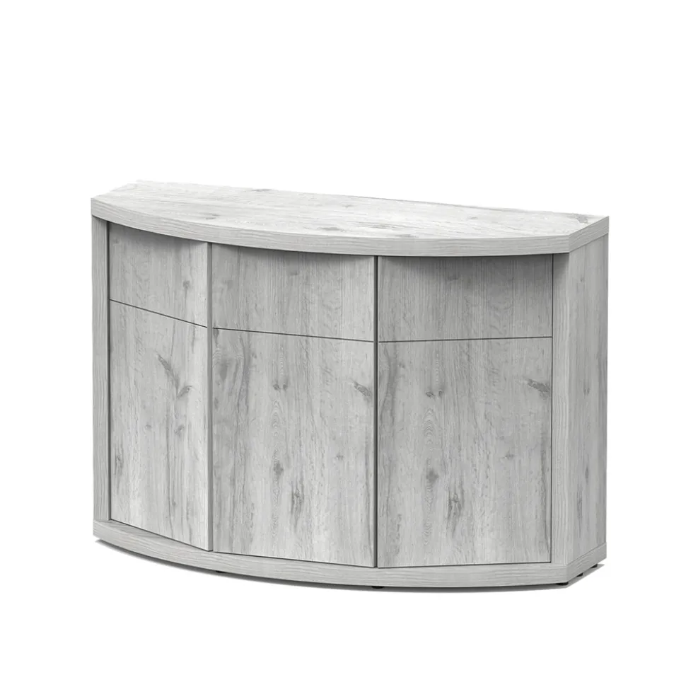 AQUATLANTIS - Meuble Aquarium 3 portes Sublime Horizon Chêne Blanc L120,5xP49xH83cm