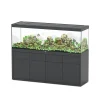 AQUATLANTIS - Meuble avec aquarium Sublime en bois gris - 198,5x58,9x83 cm
