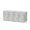 AQUATLANTIS - Meuble d'aquarium avec 4 portes Sublime Béton L.200xP.60xH.83cm