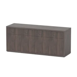 AQUATLANTIS - Meuble d'aquarium 4 portes Sublime Chêne Sauvage Brun L200xP60xH83cm