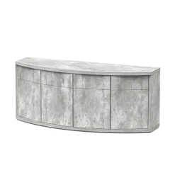 AQUATLANTIS - Meuble d'aquarium 4 portes Sublime Horizon Béton L200,5xP65,10xH83cm