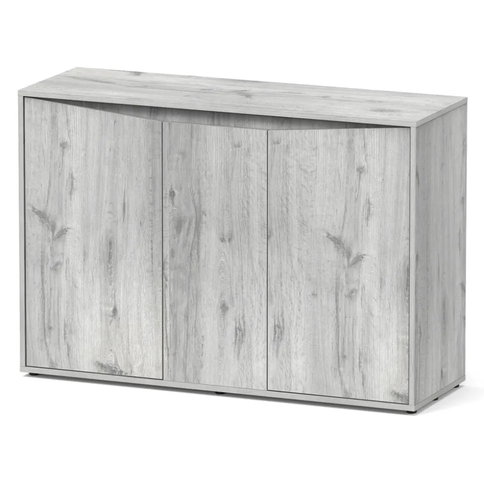AQUATLANTIS - Meuble pour aquarium Splendid 2 portes Chêne Blanc L.120xP.40xH.83cm