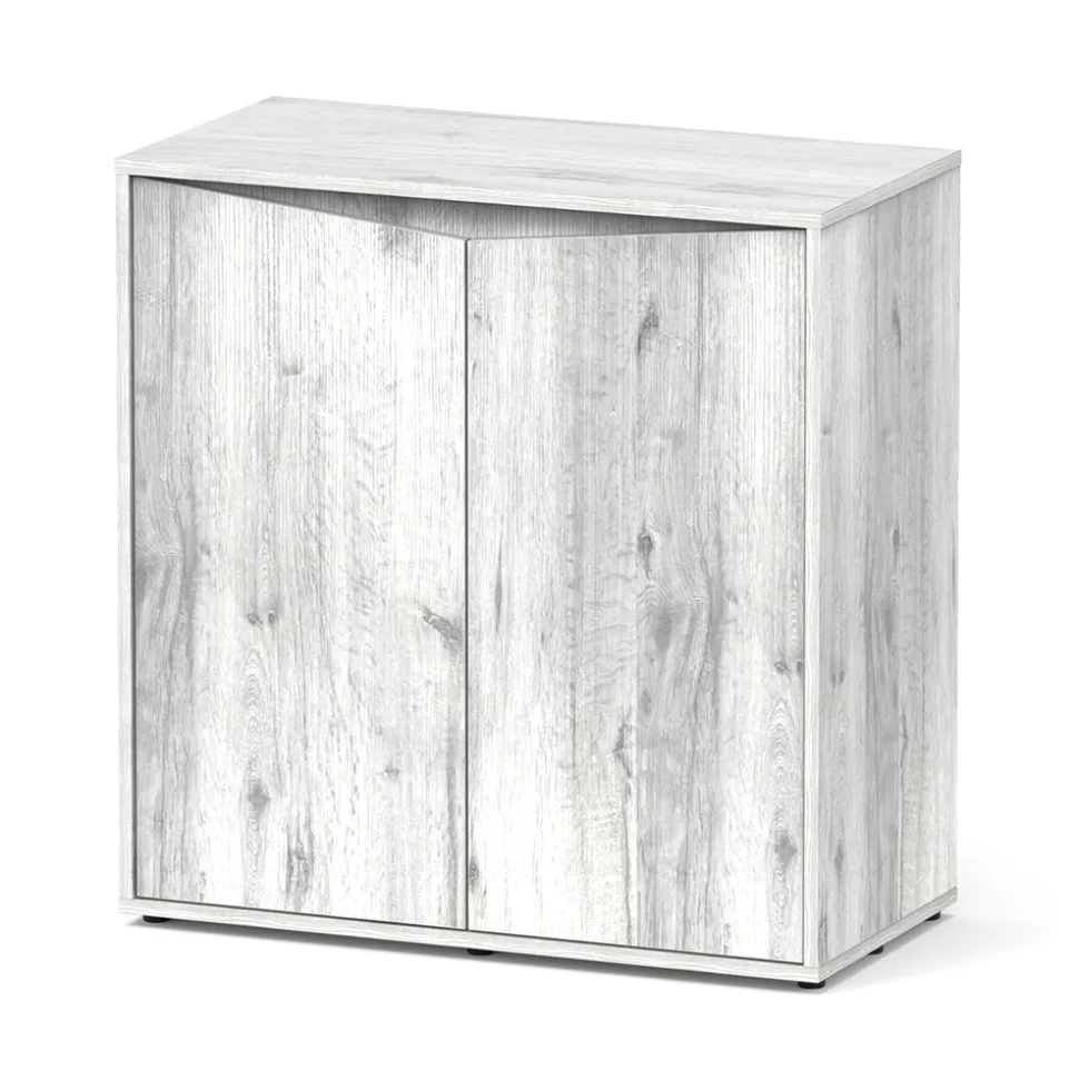 AQUATLANTIS - Meuble pour aquarium Splendid 2 portes Chêne Blanc L.80xP.40xH.83cm