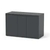 AQUATLANTIS - Meuble pour aquarium Volga 350 en bois gris - 122,5x52,5x80 cm