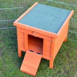 BB LOISIR - Cage clapier enclos lapin extérieur en bois haute qualité pour lapins 51,5 x 42 x 43 cm « 083 mini maison »