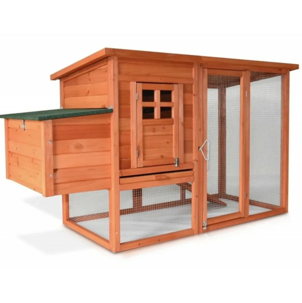 BB LOISIR - Poulailler 3/6 poules cage canard 2 perchoir 182x75x103 cm modele 131 xxl