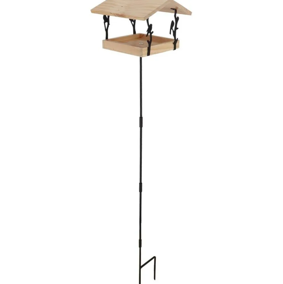 BEST FOR BIRDS - Mangeoire sur pique en pin et fer