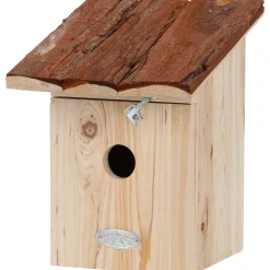 BEST FOR BIRDS - Nichoir pour oiseaux avec toît en écorce mésange charbonnière