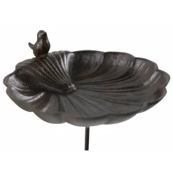 DÉCORATION D'AUTREFOIS - Abreuvoir oiseau sur pied fonte fonte marron - décoration d'autrefois