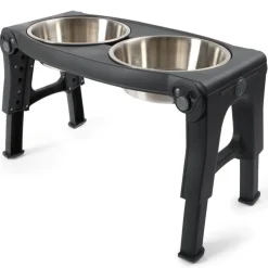 DEXAS - Mangeoire pour animaux de compagnie gris