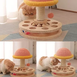 DOWNYPAWS - Arbre à chat avec 2 jouets