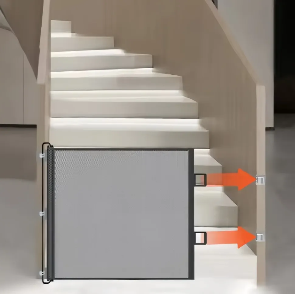 DOWNYPAWS - Barrière de protection pliable et portable: filet d'isolement sécuritaire pour chats et chiens