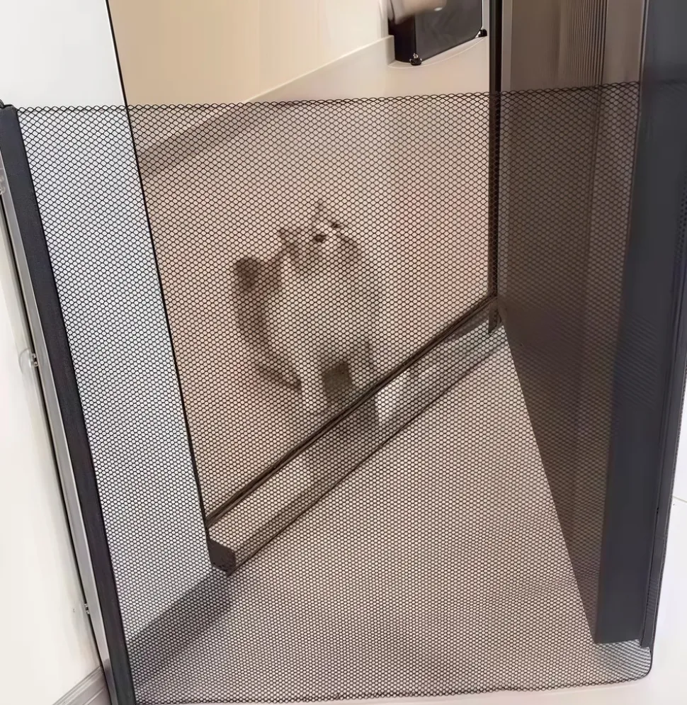 DOWNYPAWS - Barrière de protection pliable et portable: filet d'isolement sécuritaire pour chats et chiens