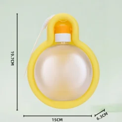DOWNYPAWS - Bouteille d'eau pour chien pliable-grande bouteille jaune