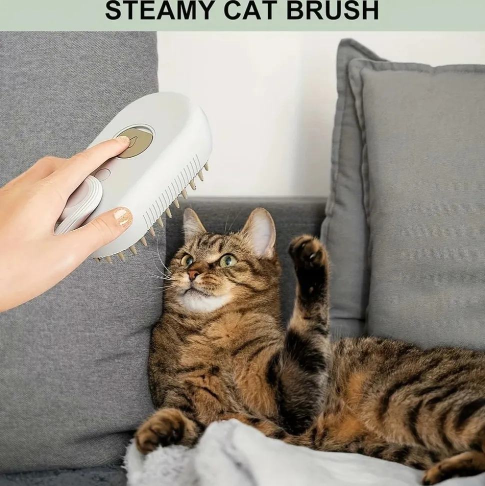DOWNYPAWS - Brosse à vapeur universelle pour chats et chiens (2 pièces)