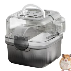 DOWNYPAWS - Cage de transport - translucide avec bouteille d'eau, portable