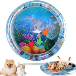 DOWNYPAWS - Coussin d'eau- lit pour chat jouets gonflables--diamètre 60cm