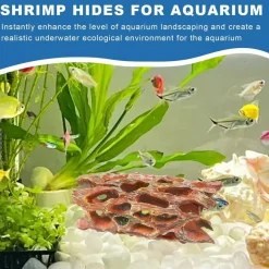 DOWNYPAWS - Grotte en mousse aquatique - habitat biofilm pour crevettes