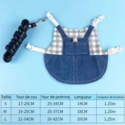 DOWNYPAWS - Harnais pour lapin et chat m