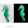 DOWNYPAWS - Hippocampe en silicone lumineux simulé pour la décoration d'aquarium avec ventouse vert*2