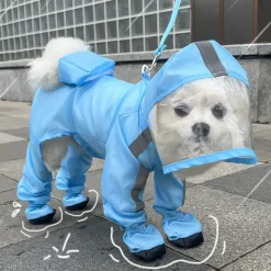 DOWNYPAWS - Imperméable pour chien- avec sac de rangement-taille m : longueur du dos : 32 cm
