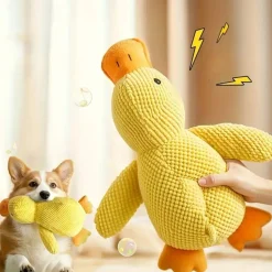 DOWNYPAWS - Jouet Couineur En Peluche En Forme De Canard Pour Chien - Résistant Aux Morsures