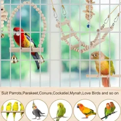 DOWNYPAWS - Jouets cage oiseaux - balançoire et hamac suspendu