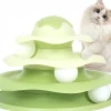 DOWNYPAWS - Jouets interactifs pour chats : plateau tournant pour une amusement sans fin des chats