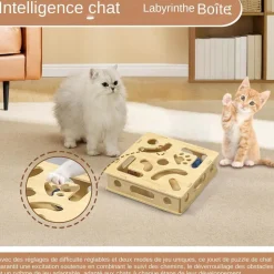 DOWNYPAWS - Jouets pour chats-6 boules de cloche-jouets interactifs-30*30*10cm