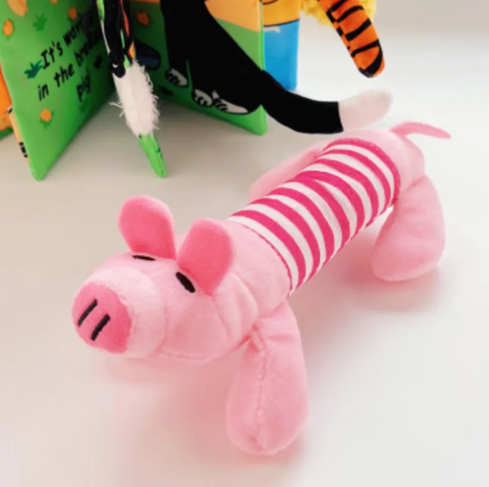DOWNYPAWS - Jouets pour chiens en forme de crocodile, d'âne, de mouton, de renard, de lapin, d'éléphant, de cochon