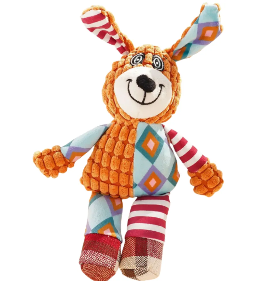 DOWNYPAWS - Jouets pour chiens en forme de crocodile, d'âne, de mouton, de renard, de lapin, d'éléphant, de cochon