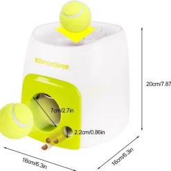 DOWNYPAWS - Lanceur de balles pour chien, alimentation automatique, balle adaptée, compact