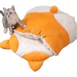 DOWNYPAWS - Lit de chat et de chien style corgi-65*53*12cm