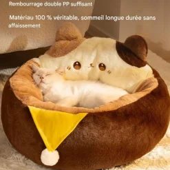 DOWNYPAWS - Lit pour chat forme de chat 55*55*32cm