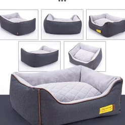 DOWNYPAWS - Lit pour chien et chat gris-60*50*20cm-nid super chaud en treillis matelassé