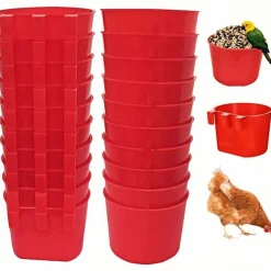 DOWNYPAWS - Lot de 20 bols d'alimentation et abreuvoirs pour cage d'oiseaux