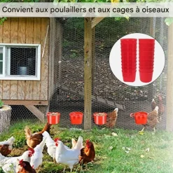 DOWNYPAWS - Lot de 20 bols d'alimentation et abreuvoirs pour cage d'oiseaux
