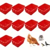 DOWNYPAWS - Lot de 10 bols d'alimentation et abreuvoirs pour cage d'oiseaux