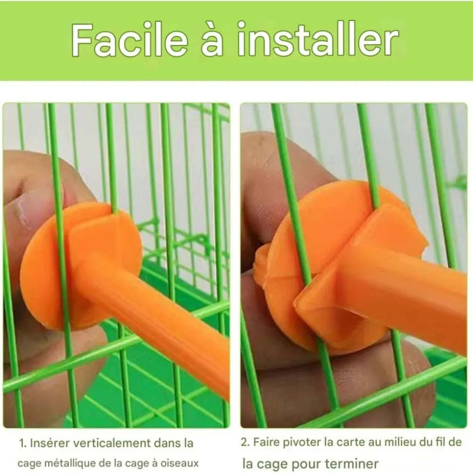 DOWNYPAWS - Lot de 8 perchoirs universels en plastique pour oiseaux