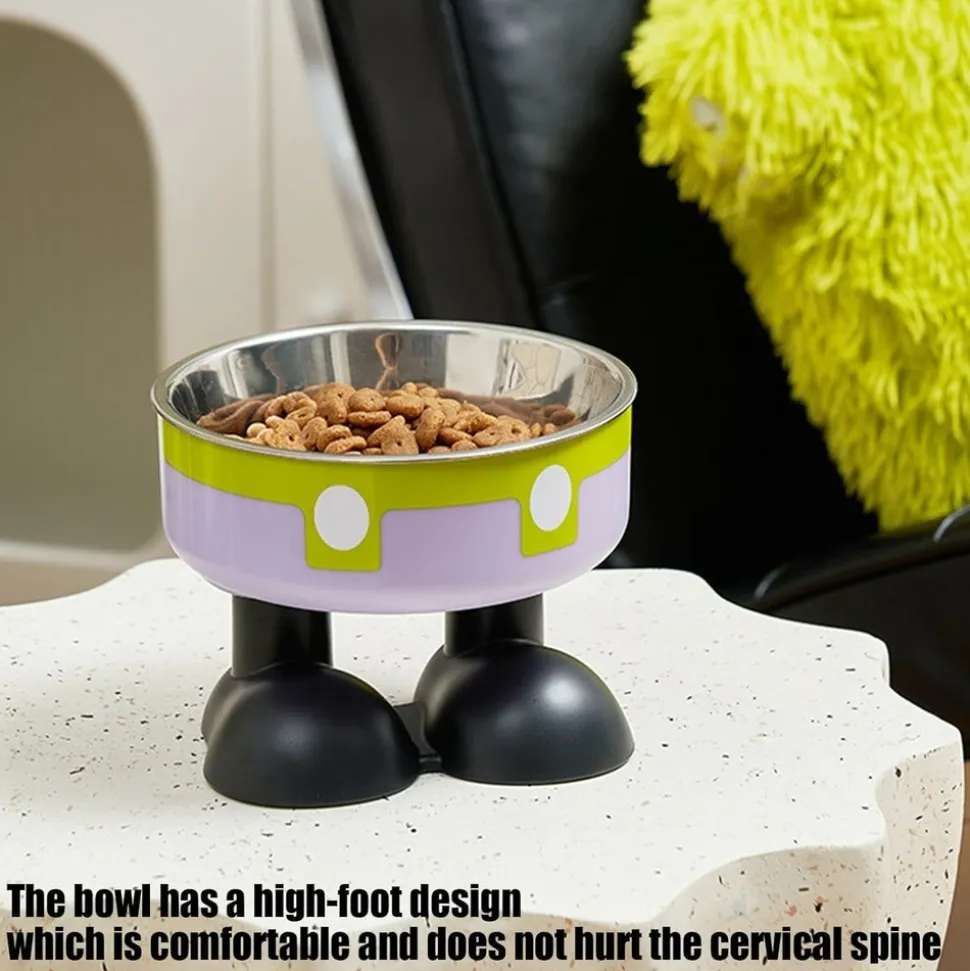 DOWNYPAWS - Mangeoire hauteur ergonomique - acier inoxydable vert