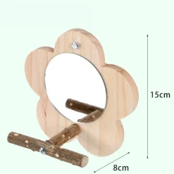 DOWNYPAWS - Miroir perche pour perroquet 15*8cm