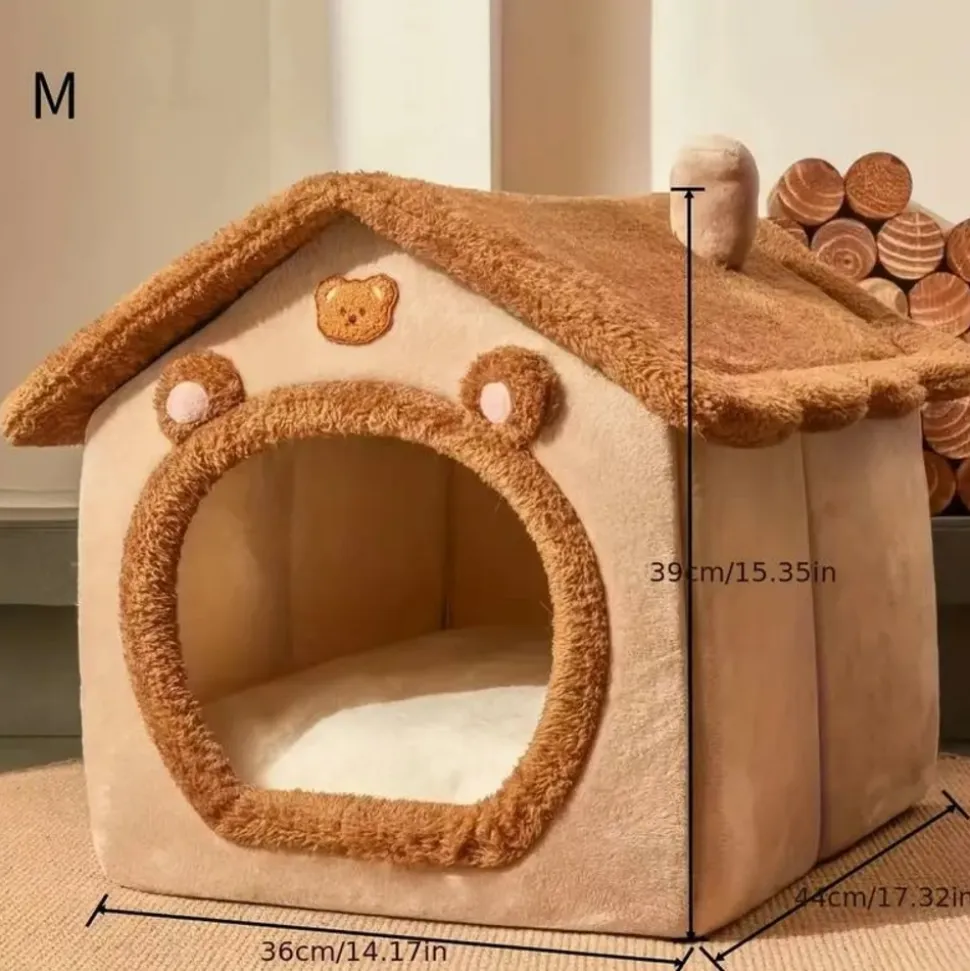 DOWNYPAWS - Niche Amovible Et Lavable Pour Animaux De Compagnie, Adaptée Aux Chats