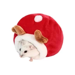 DOWNYPAWS - Nid en forme d'animal pour petit rongeur - rouge