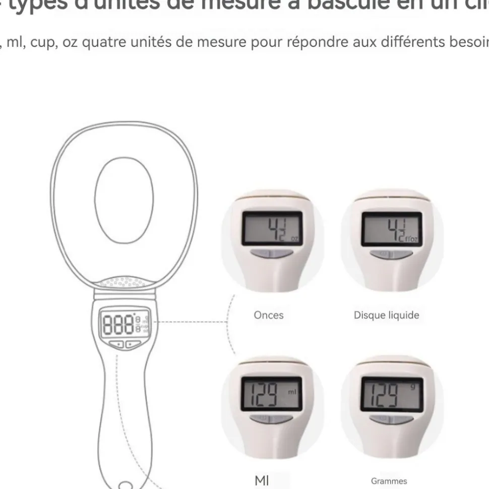 DOWNYPAWS - Nourriture et cuillères - numérique, portable, pour alimentation animale